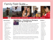 Tablet Screenshot of familyfieldguide.com